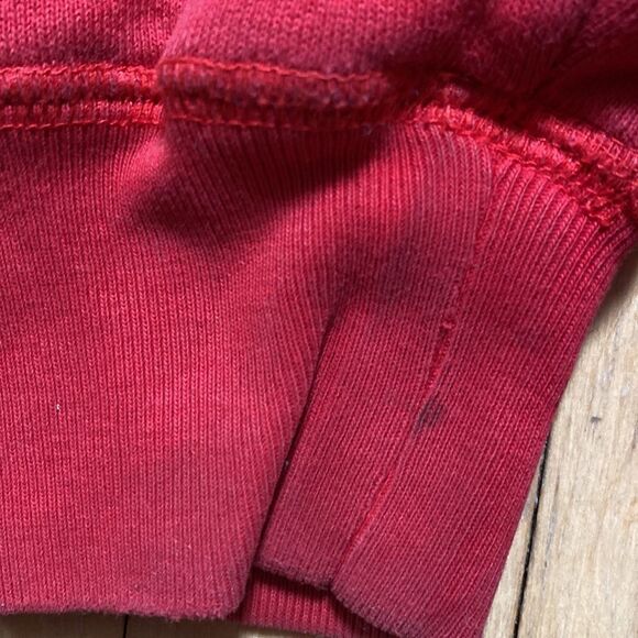 Red bulldog embroidered applique zippered hoodie, size 3T. - Picture 5 of 5